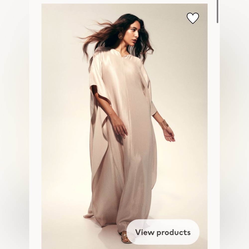 NUDE SHIMMERING KAFTAN